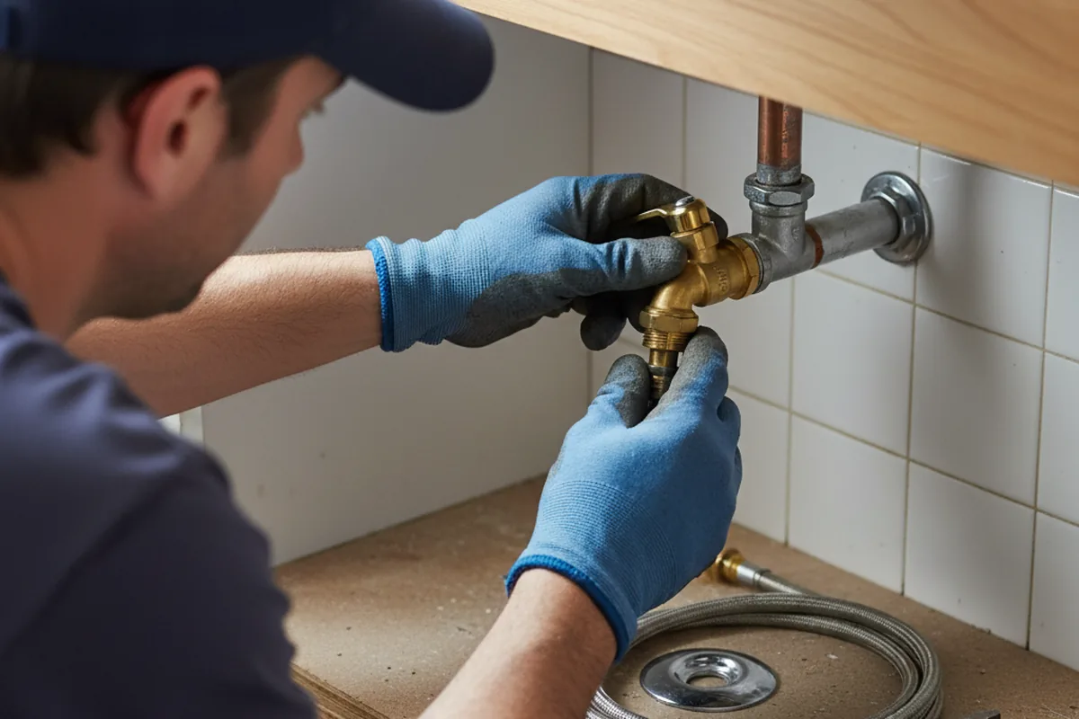 Shutoff valve and fitting work during Faucet and Fixture Repair in Uniontown